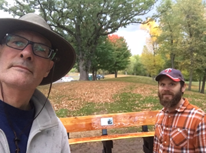 Bench rededication ceremony